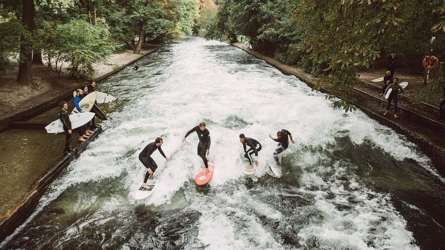 Munich: Eisbachwelle River Surfing Experience - Eisbachwelle surfing in Munich’s Englischer Garten, the city wave you can actually learn