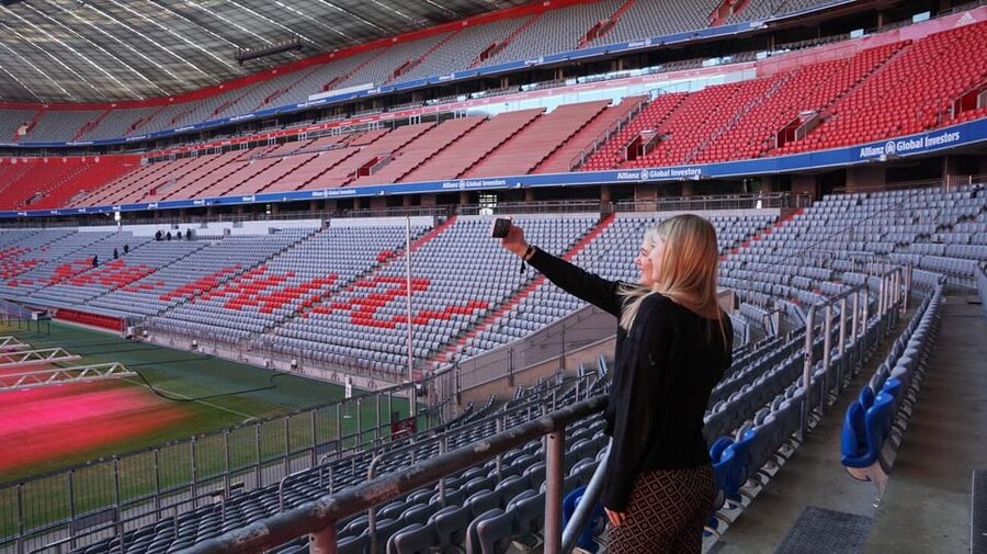 Munich: FC Bayern Museum + Arena View - North Stand Arena View, the easiest way to get your bearings in Allianz Arena
