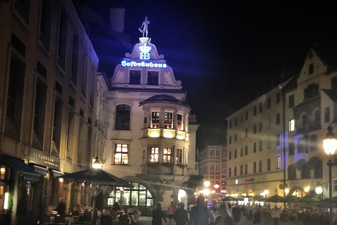 Munich Ghosts and Spirits Evening Walking Tour - Salvatorplatz at night: towers, evil spirits, and bloody executions
