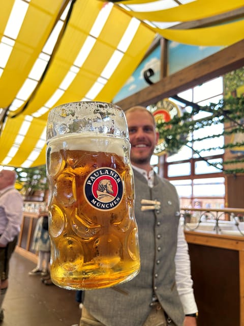 Munich: Guided Oktoberfest Experience with Beer and Lunch - The first beer and the guide-led orientation