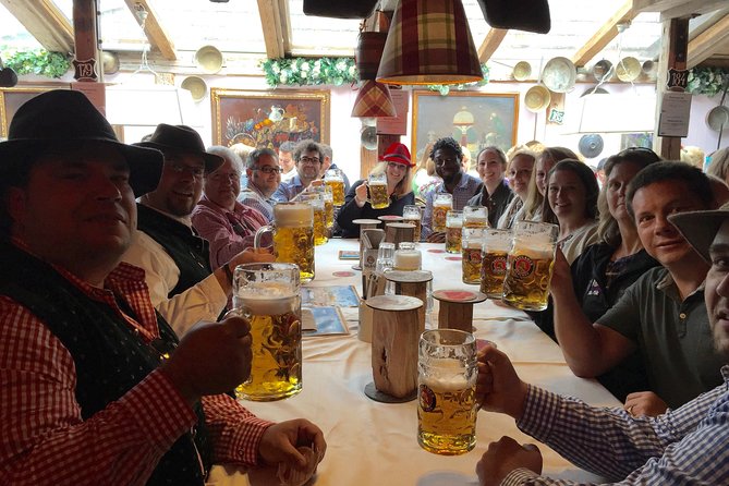 Oktoberfest Tour with table and unlimited beer - Augustinerkeller pregame: lunch under 18 euros plus four half-litre beers